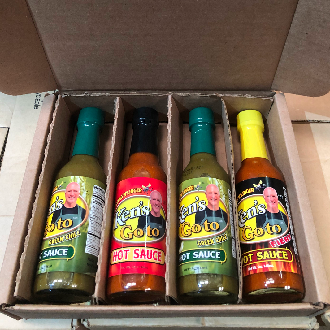 Kens Go-To 4 Pack of Hot Sauce - Free Shipping
